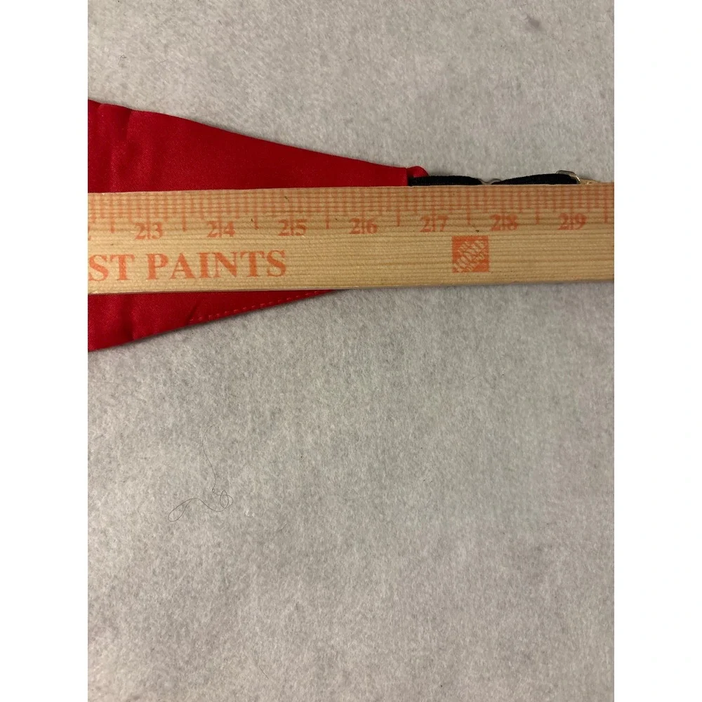 Unbranded Cummerbund Bow Tie‎ Set Mens OS Red Excellent Satin Pleated Formal